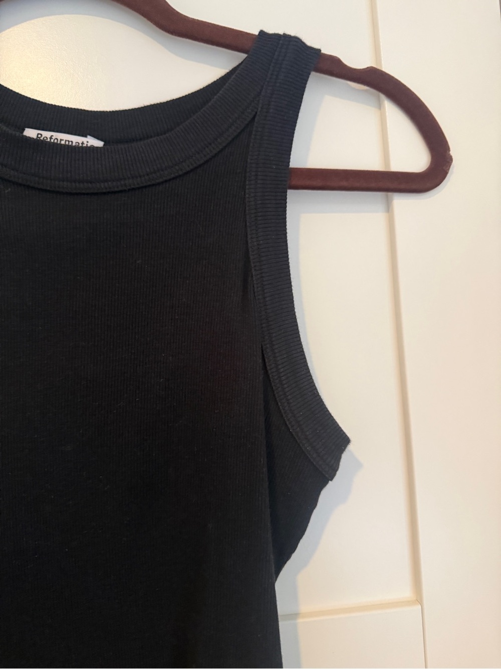 Reformation Black Ribbed Tank - Picture 4 of 5
